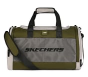 MONOCHROME DUFFLE BAG WITH MESH DETAILED, OLIVE Accessories Lateral View