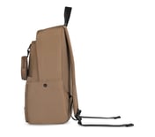 MICRO POLYESTER SINGLE COMPARTMENT & COIN POUCH BACKPACK, BROWN Accessories Bottom View