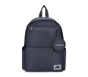 MICRO POLYESTER SINGLE COMPARTMENT & COIN POUCH BACKPACK, DARK NAVY Accessories Lateral View