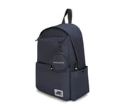 MICRO POLYESTER SINGLE COMPARTMENT & COIN POUCH BACKPACK, DARK NAVY Accessories Top View