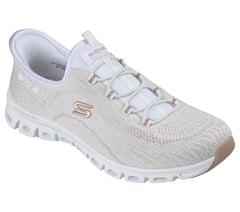 Skechers Slip-ins: Glide-Step - Copper Bloom — WHITE / ROSE GOLD 4