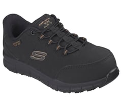 Skechers Slip-ins Work Slip-Resistant: Nampa - Tauli — BLACK / GOLD 4