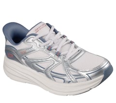 Skechers Slip-ins: BOBS Skillz - Kick It — WHITE / SILVER 4
