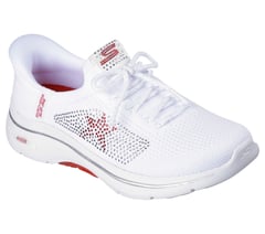 Skechers Slip-Ins: GO WALK Arch Fit 2.0 - July — WHITE / RED / SILVER 4