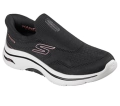 Skechers Slip-Ins: GO WALK Arch Fit 2.0 - Tatum — BLACK / ROSE GOLD 4