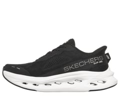Skechers Slip-ins: Max Cushioning Glide-Step — BLACK / WHITE 5