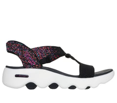 Skechers Slip-ins: GO WALK Massage Fit Sandal - Confetti Sky — BLACK / MULTI 1