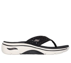 GO WALK Arch Fit 2.0 Sandal - Claire — BLACK / ROSE GOLD 1