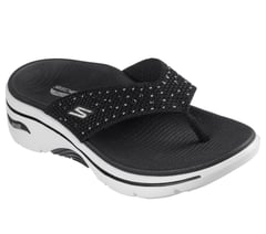 GO WALK Arch Fit 2.0 Sandal - Claire — BLACK / ROSE GOLD 4