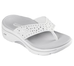 GO WALK Arch Fit 2.0 Sandal - Claire — WHITE / SILVER 5