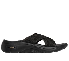 GO WALK Arch Fit 2.0 Sandal - Talia — BLACK / ROSE GOLD 1