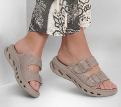 GO WALK Glide-Step 2.0 Sandal - Eloise — TAUPE 2