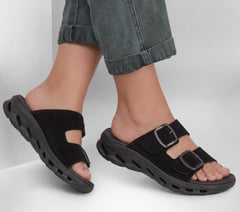 GO WALK Glide-Step 2.0 Sandal - Macy — BLACK 2