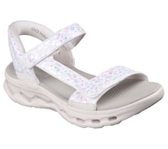Skechers Slip-ins: GO WALK Glide-Step 2.0 Sandal - Cozy Fit Cecily — WHITE / GRAY 4