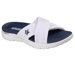 GO WALK Flex Sandal - Lyra — WHITE / NAVY 4
