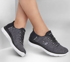 Skechers Slip-ins: Summits - Dazzling Haze — BLACK / WHITE 2