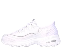 Skechers Slip-ins: D'Lites — WHITE / SILVER 5