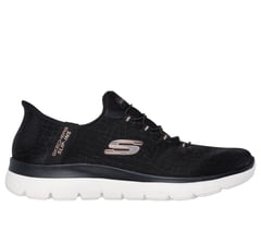 Skechers Slip-ins: Summits - Classy Night — BLACK / ROSE GOLD 1