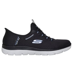 Skechers Slip-ins Waterproof: Summits - Best Choice — BLACK / LIGHT BLUE 1