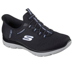 Skechers Slip-ins Waterproof: Summits - Best Choice — BLACK / LIGHT BLUE 4