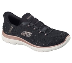 Skechers Slip-ins: Summits - Brilliant Shine — BLACK / ROSE GOLD 4
