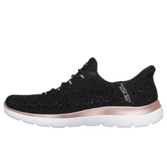 Skechers Slip-ins: Summits - Brilliant Shine — BLACK / ROSE GOLD 5