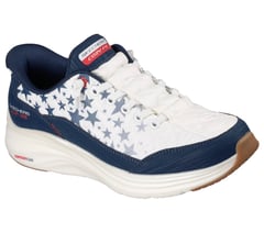 Skechers Slip-ins: Contour Foam - Cozy Fit Star Spangled — WHITE / NAVY 4