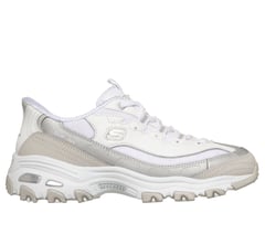 Skechers Slip-ins: D'Lites - Smooth Nostalgia — WHITE / SILVER 1
