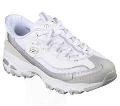 Skechers Slip-ins: D'Lites - Smooth Nostalgia — WHITE / SILVER 4