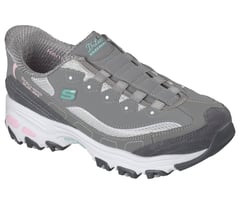 Skechers Slip-ins: D'Lites - Classic Comeback — GRAY / LIGHT PINK 4