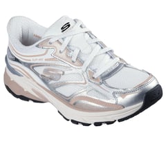 Skechers Slip-ins: Stamina Sport — WHITE / SILVER / PINK 4