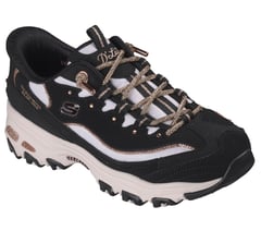 Skechers Slip-ins: D'Lites - Show Time — BLACK / ROSE GOLD 4