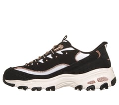 Skechers Slip-ins: D'Lites - Show Time — BLACK / ROSE GOLD 5