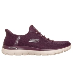Skechers Slip-ins: Arch Fit Summits - Luxe Leopard — PLUM 1