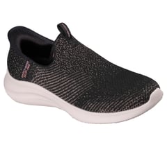 Skechers Slip-ins: Ultra Flex 4.0 - Midnight Sparkle — BLACK / ROSE GOLD 4