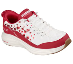 Skechers Slip-ins: Contour Foam - Cozy Fit Sole Mate — WHITE / RED 4