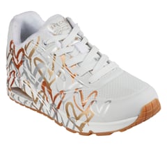 Skechers x JGoldcrown: UNO - Metallic Love — WHITE / GOLD 5