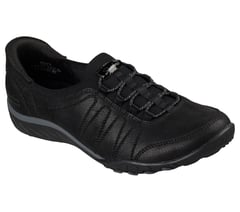 Skechers Slip-ins Relaxed Fit: Breathe-Easy - Authentic Charm — BLACK 4