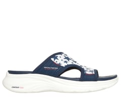 Contour Foam Sandal - Cozy Fit Americana Aura — WHITE / NAVY 1