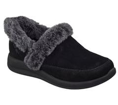 Skechers Slip-ins Relaxed Fit: Cozy Escape - Frosty Bliss — BLACK 4