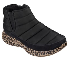 Skechers Slip-ins Relaxed Fit: Ultra Flex 4.0 Boot - Cozy Chic — BLACK / LEOPARD 4