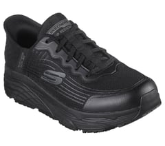 Skechers Slip-ins Work Slip-Resistant Relaxed Fit: Max Cushioning Elite - Remmal — BLACK 4