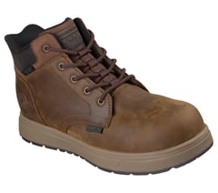 Skechers Slip-ins Work Safety Toe: Cliff — BROWN 4