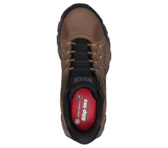 Skechers Slip-ins Work: After Burn M. Fit 2.0 - Brimrock — BROWN / ORANGE 2