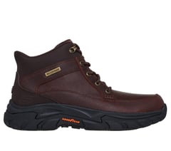 Skechers Slip-ins Waterproof Relaxed Fit: Respected 2.0 - Orson — RED / BROWN 1