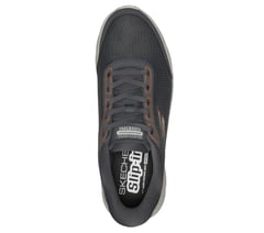 Skechers Slip-ins Waterproof: GO WALK Flex - Santiag — CHARCOAL / ORANGE 2