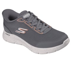 Skechers Slip-ins Waterproof: GO WALK Flex - Santiag — CHARCOAL / ORANGE 4