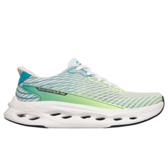 Skechers Slip-ins: Max Cushioning Glide-Step - Sapphire — WHITE / GREEN 1
