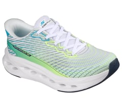 Skechers Slip-ins: Max Cushioning Glide-Step - Sapphire — WHITE / GREEN 4