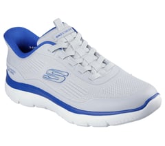 Skechers Slip-ins: Summits - Leyter — GRAY / BLUE 4